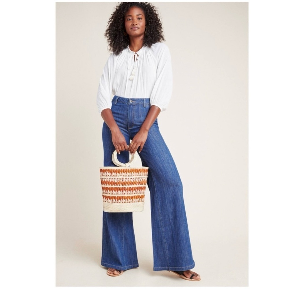 Anthropologie Pilcro Ultra High Rise Wide Leg Jeans 25